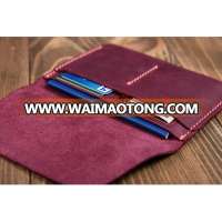 Custom best crazy horse leather passport holder travel passport holder with elastic band